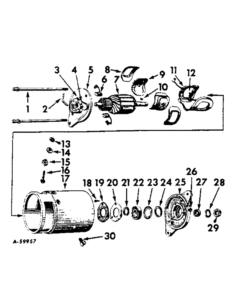Схема запчастей Case IH 420 - (311) - ELECTRICAL SYSTEM, GENERATOR, 20 AMPERE, DELCO-REMY, 414, UP TO S/N CH812E, 420, UP TO S/N CH1371E (55) - ELECTRICAL SYSTEMS