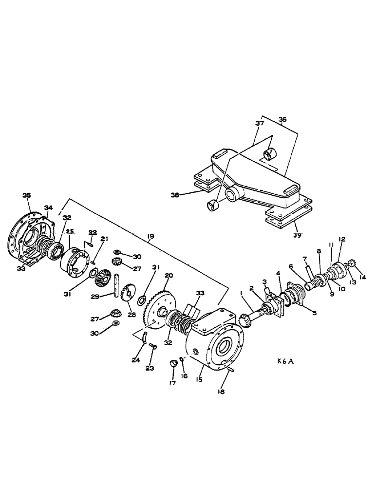 Схема запчастей Case IH 685 - (07-164) - DIFFERENTIAL, 4-WHEEL DRIVE (04) - Drive Train