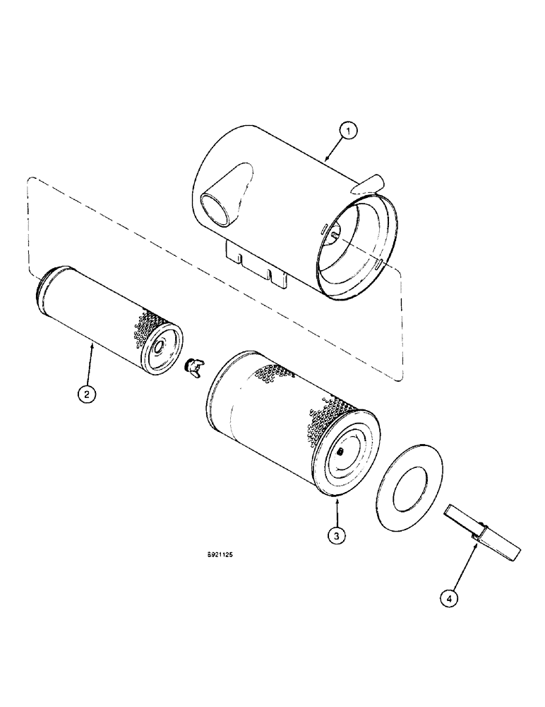 Схема запчастей Case IH 1800 - (2-12) - AIR CLEANER ASSEMBLY, 6TA-590 ENGINE (01) - ENGINE