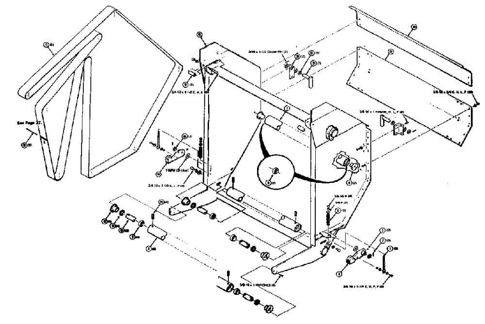 Схема запчастей Case IH 8440 - (20[1]) - FORMING ASSEMBLY (14) - BALE CHAMBER