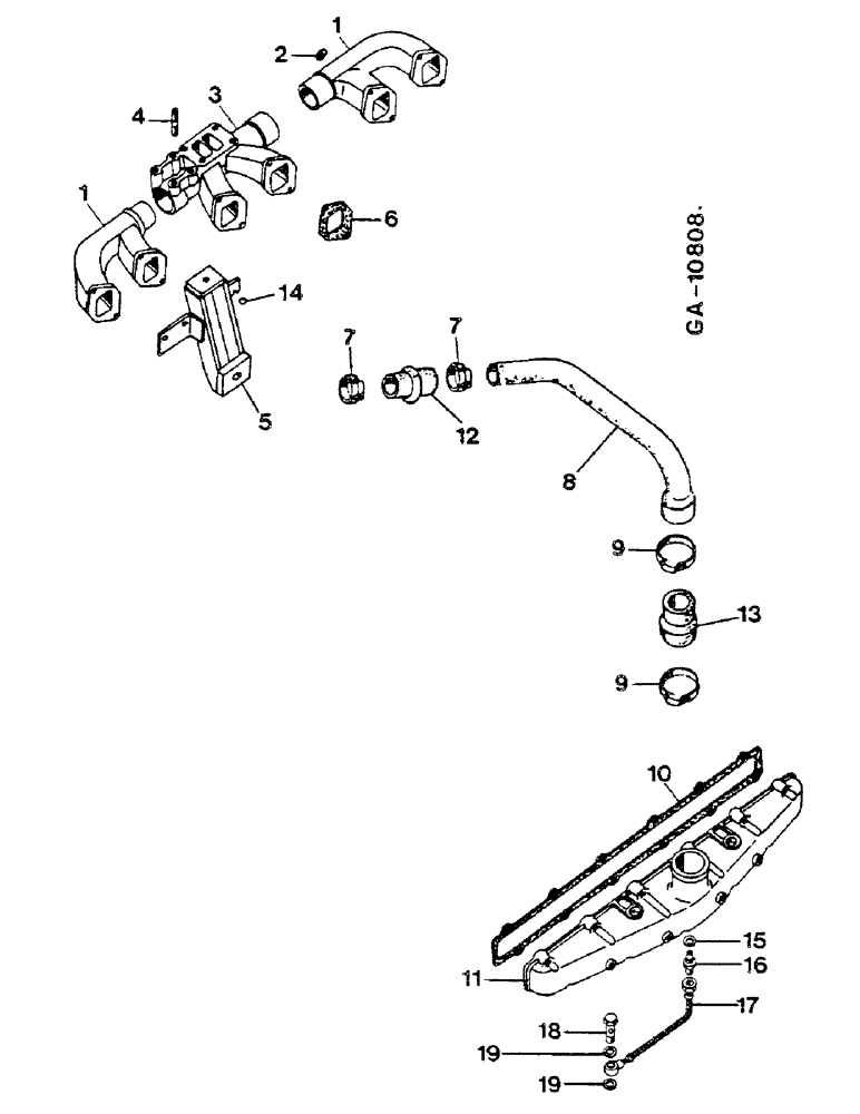 Схема запчастей Case IH D-155 - (14-12) - MANIFOLDS 