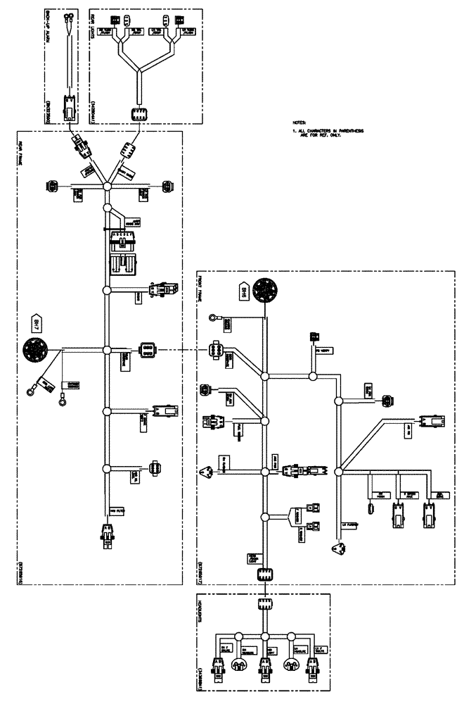 Схема запчастей Case IH FLX3510 - (08-002) - FRAME ELECTRICAL GROUP (06) - ELECTRICAL