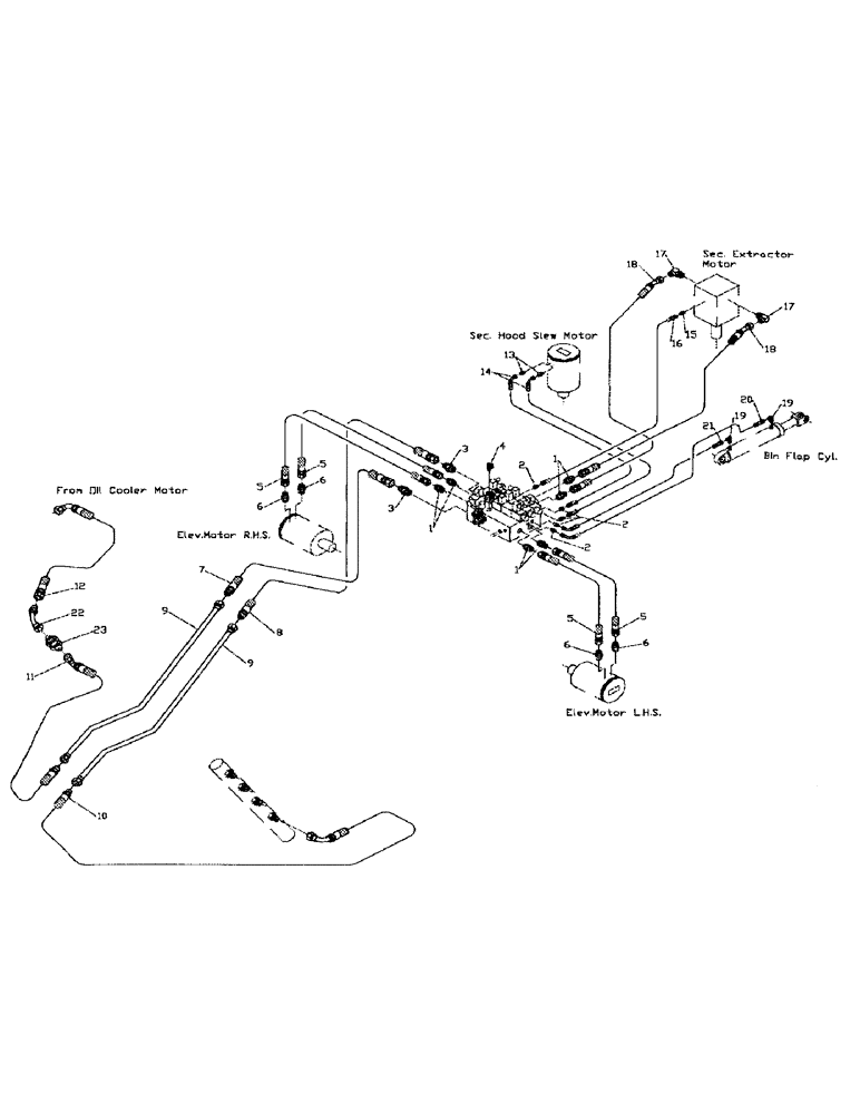 Схема запчастей Case IH 7000 - (B06-26) - HYDRAULIC CIRCUIT, ELEVATOR Hydraulic Components & Circuits