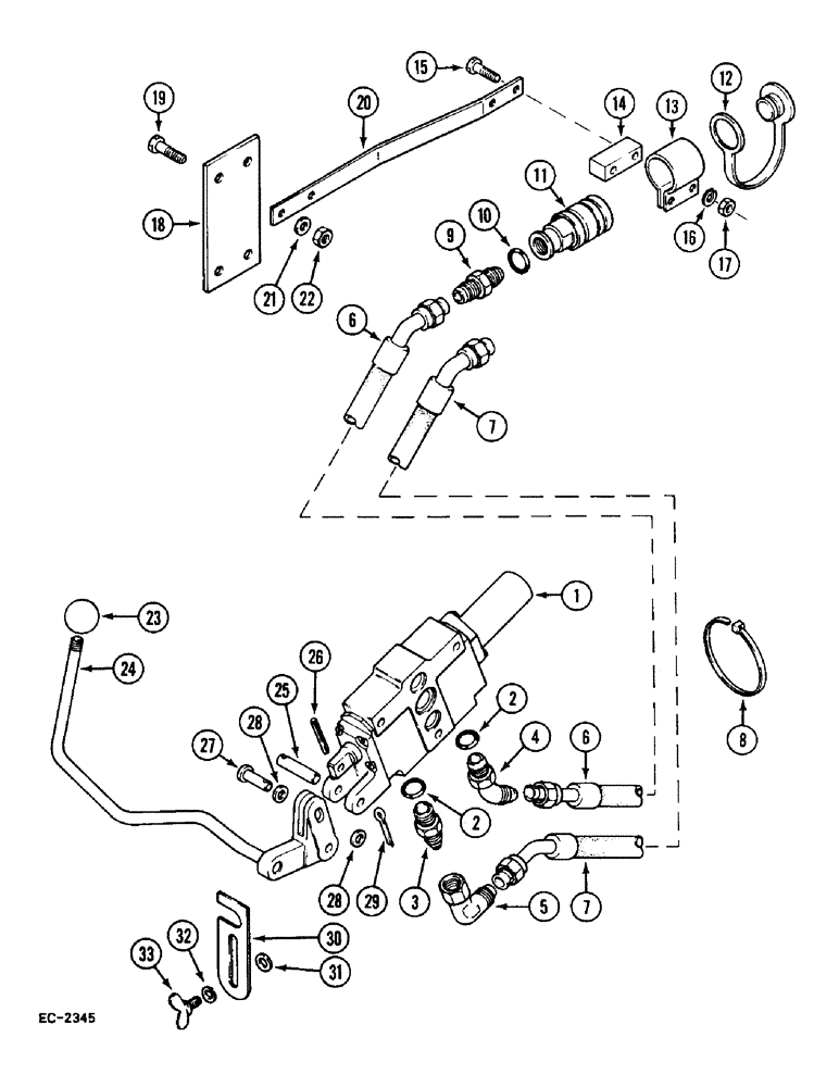 Схема запчастей Case IH 248 - (8-682) - AUXILIARY VALVES "BOSCH" - THIRD BANK, 385, 485, 585 (08) - HYDRAULICS