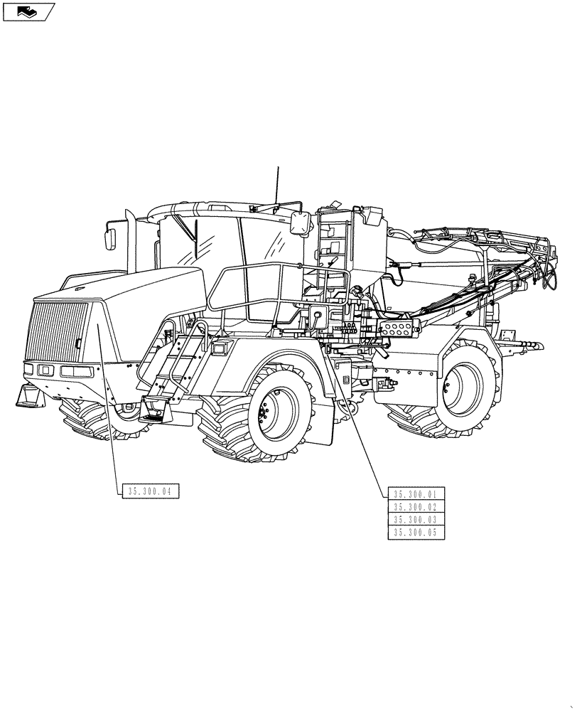 Схема запчастей Case IH TITAN 4530 - (35.000.00) - PICTORIAL INDEX - HYDRAULIC SYSTEMS (35) - HYDRAULIC SYSTEMS
