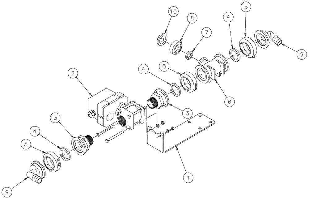 Схема запчастей Case IH SPX4260 - (09-002) - VALVE PLUMBING GROUP, 5 SECTION, CENTER HV, 20" OFF CENTER Liquid Plumbing