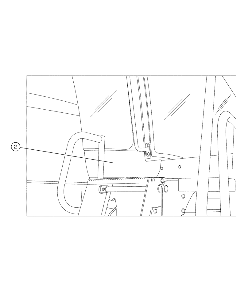 Схема запчастей Case IH SPX4260 - (02-008[02]) - CAB SKIRT GROUP Cab Exterior