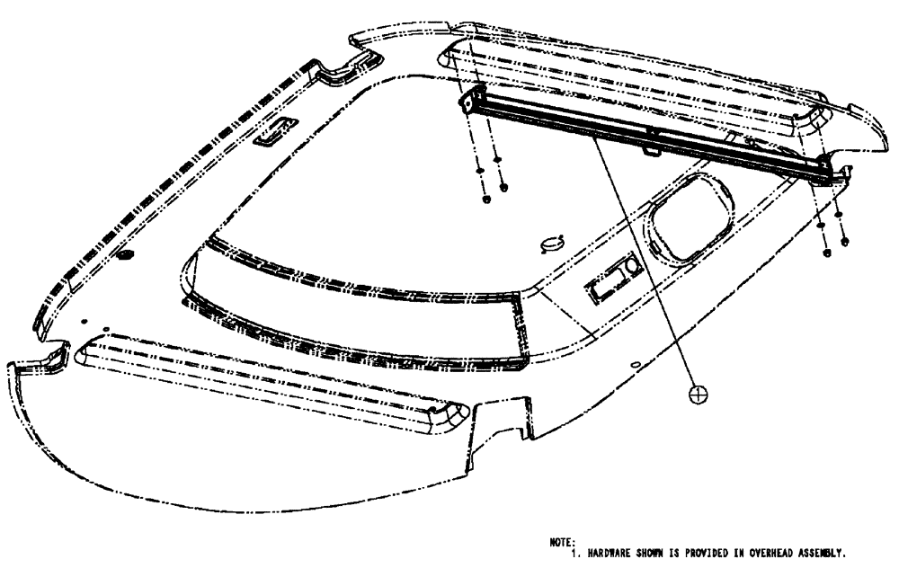 Схема запчастей Case IH FLX4510 - (01-028) - REAR SCISSOR BLIND ASSEMBLY (10) - CAB