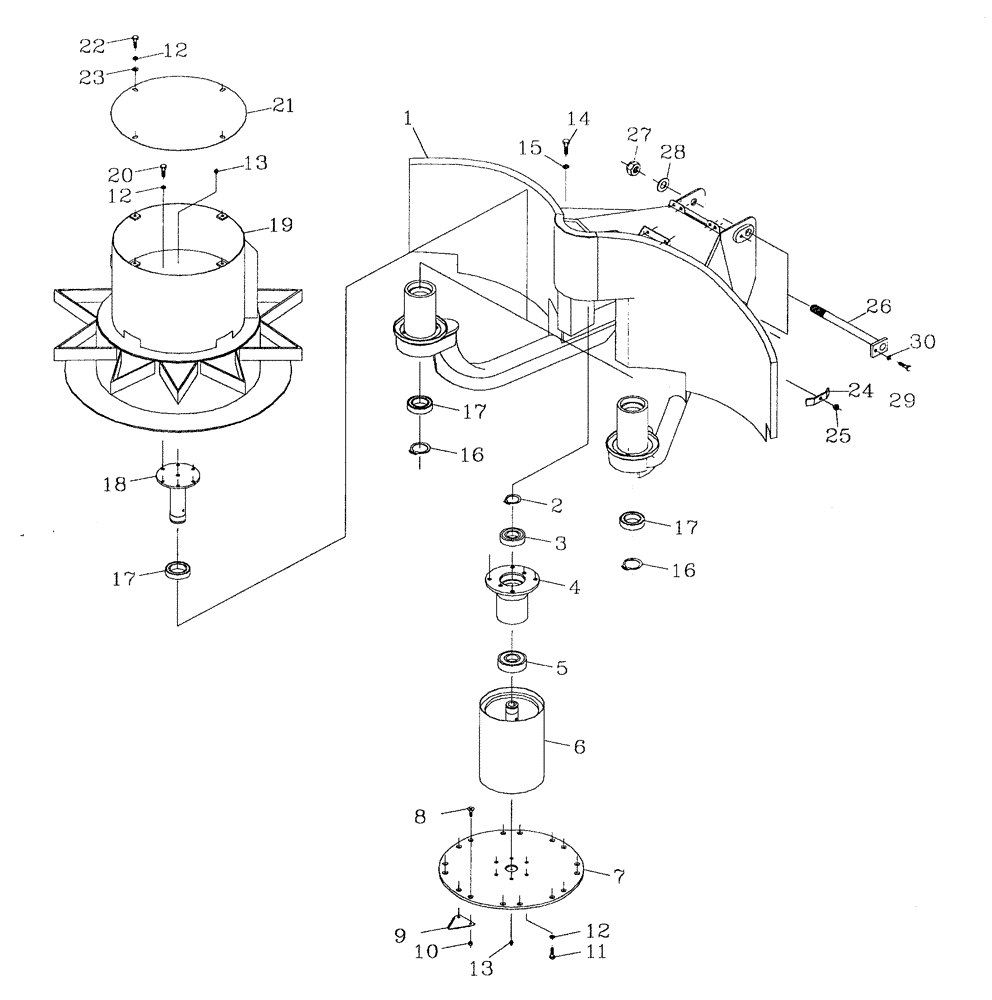 Схема запчастей Case IH 7700 - (A02[02]) - STANDARD TOPPER AND GATHERING DRUMS Mainframe & Functioning Components