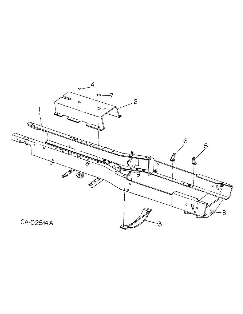 Схема запчастей Case IH 185 - (09-02) - FRAME, MAIN FRAME & SUPPORTS, CUB 154 LO-BOY TRACTORS WITH S/N 21492 & ABOVE, & ALL CUB 185 LO-BOYS (12) - FRAME