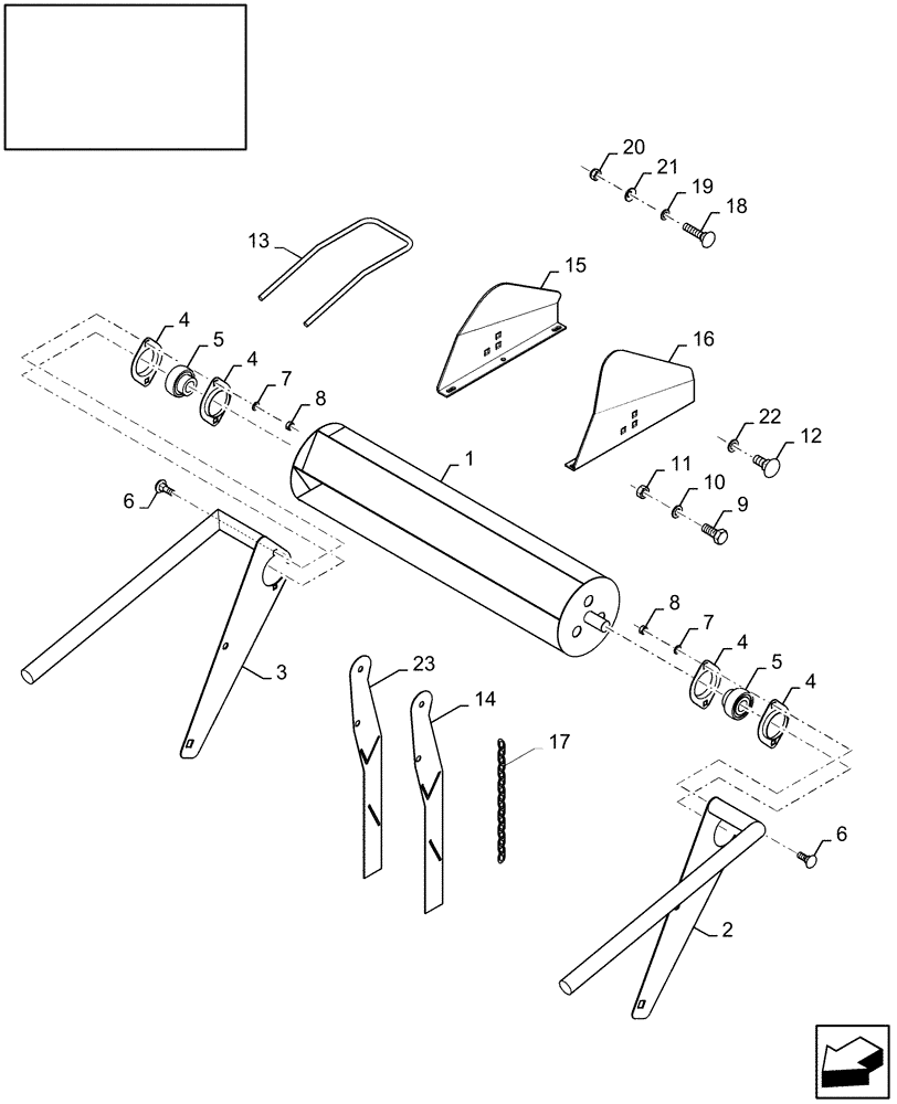 Схема запчастей Case IH LB333P - (18.87355679[01]) - DIA : ROLLER WINDGUARD KIT - 1.98M PICK-UP (18) - ACCESSORIES