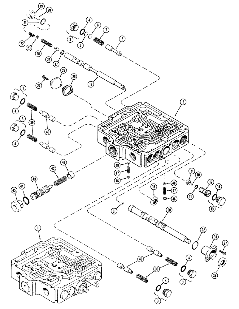 Схема запчастей Case IH 870 - (171A) - A61984 TRANSMISSION CONTROL VALVE, POWER SHIFT, USED TRANSMISSION SERIAL NUMBERS 2359227 TO 2366001 (06) - POWER TRAIN