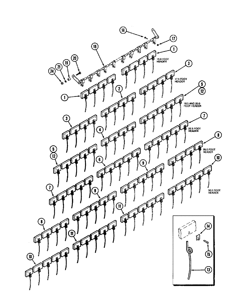 Схема запчастей Case IH 1020 - (9A-06) - 6 BAT REEL, BAT AND STEEL TINE ASSEMBLY (09) - CHASSIS/ATTACHMENTS