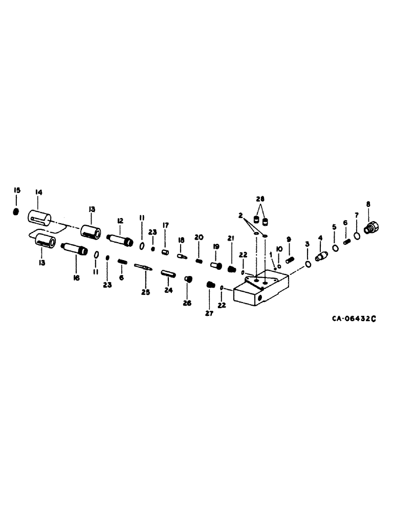 Схема запчастей Case IH 1420 - (10-37) - HYDRAULICS, UNLOAD,SINGLE BI-DIRECTIONAL VALVE, REEL LIFT (07) - HYDRAULICS