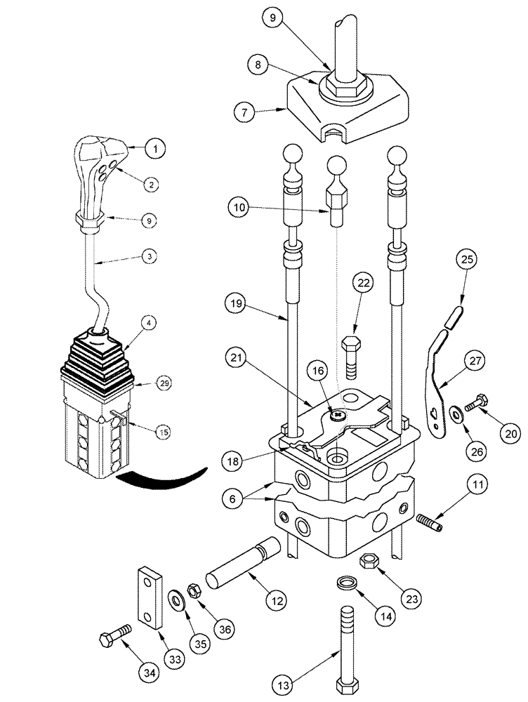 Схема запчастей Case IH L555 - (08-15) - CONTROL ASSEMBLY 2 FUNCTION MX80C - MX100C (08) - HYDRAULICS