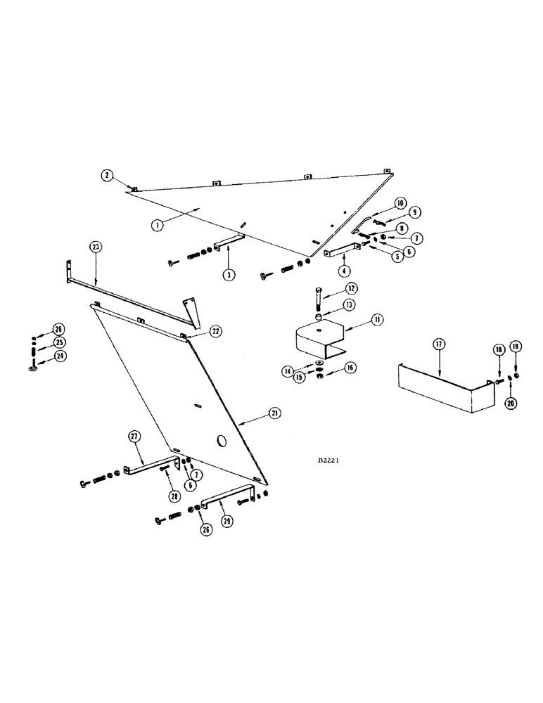 Схема запчастей Case IH 1010 - (308) - DRIVE SHIELDS (88) - ACCESSORIES