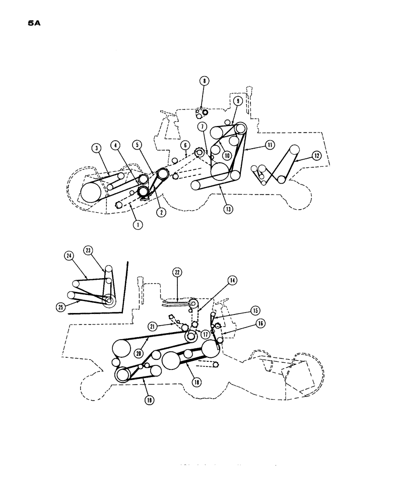 Схема запчастей Case IH 1660 - (005[A]) - BELT AND CHAIN DRIVE REFERENCE (05) - SERVICE & MAINTENANCE