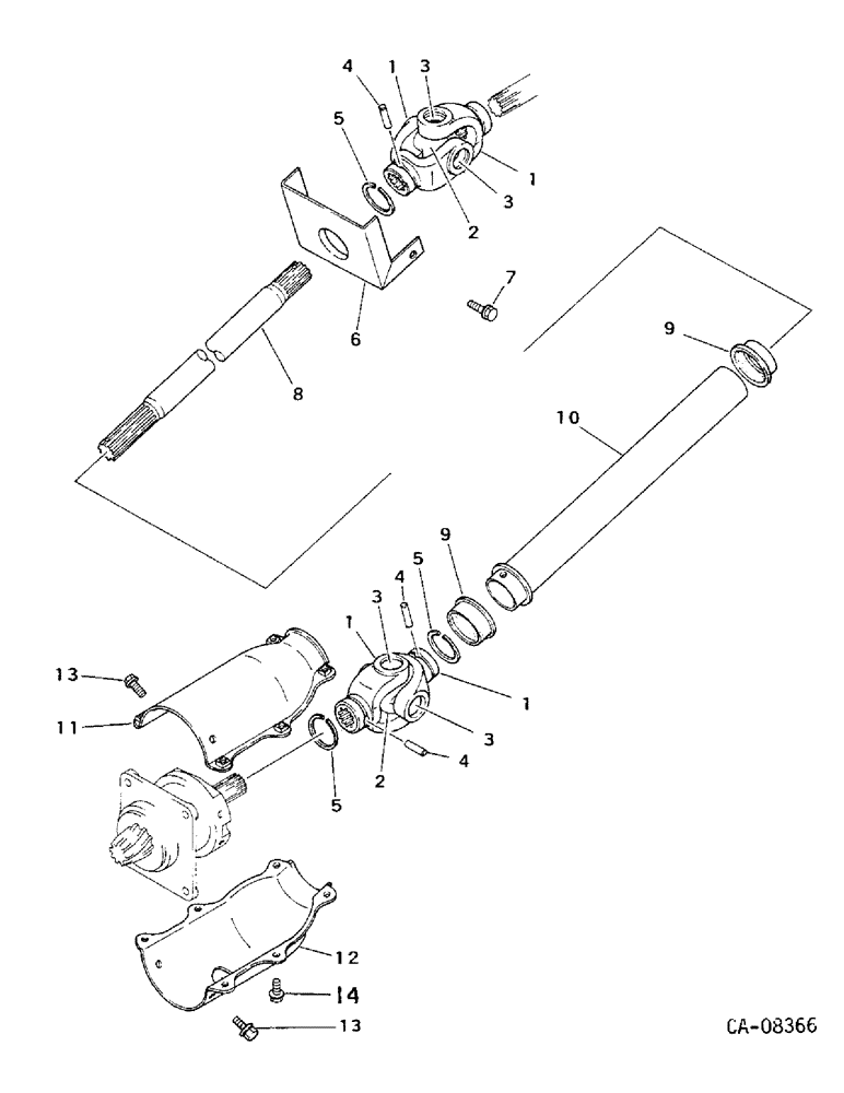 Схема запчастей Case IH 254 - (07-13) - DRIVE TRAIN, DRIVE AXLE, FRONT, 244 AND 254, FOUR WHEEL DRIVE (04) - Drive Train