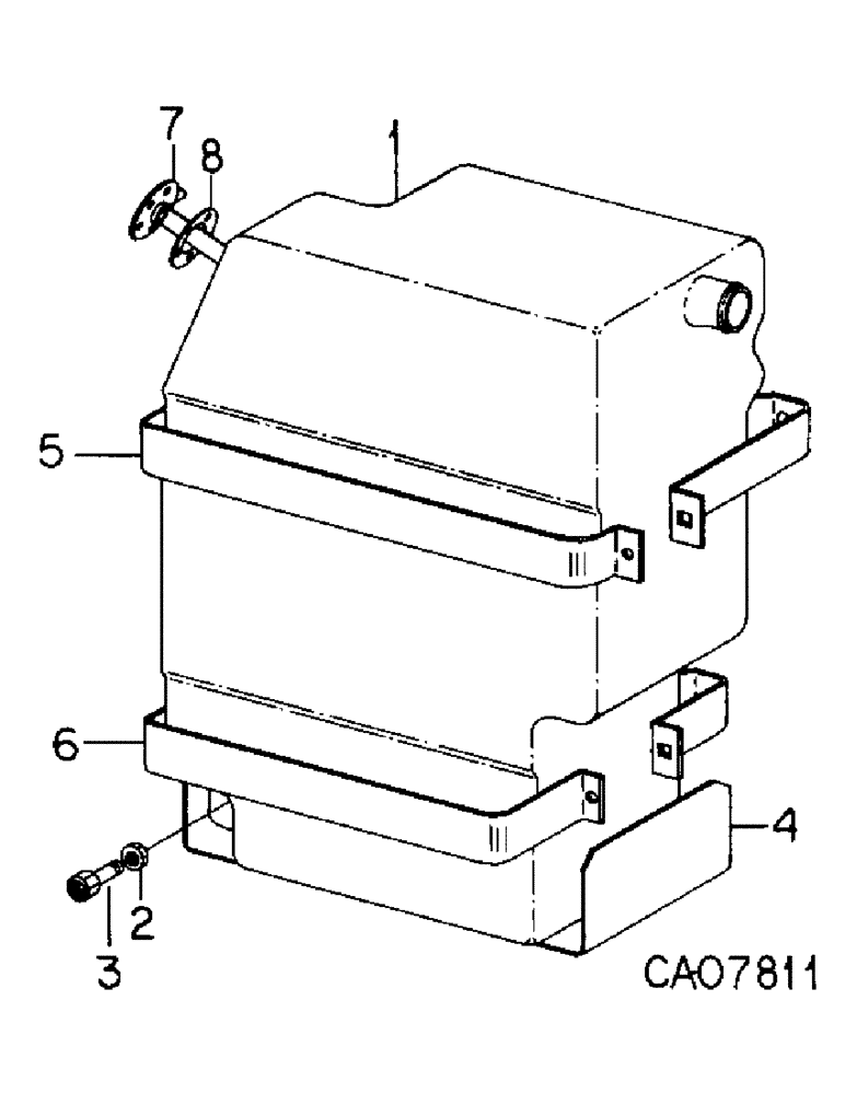 Схема запчастей Case IH 3288 - (12-13) - POWER, AUXILIARY FUEL TANK AND SUPPORTS Power