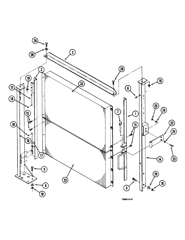 Схема запчастей Case IH 9150 - (8-22) - HYDRAULIC OIL COOLER MOUNTING (08) - HYDRAULICS