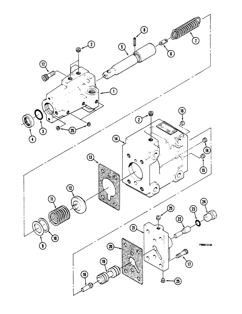 Схема запчастей Case IH 9150 - (6-024) - TRANSMISSION, CLUTCH CONTROL VALVE (06) - POWER TRAIN