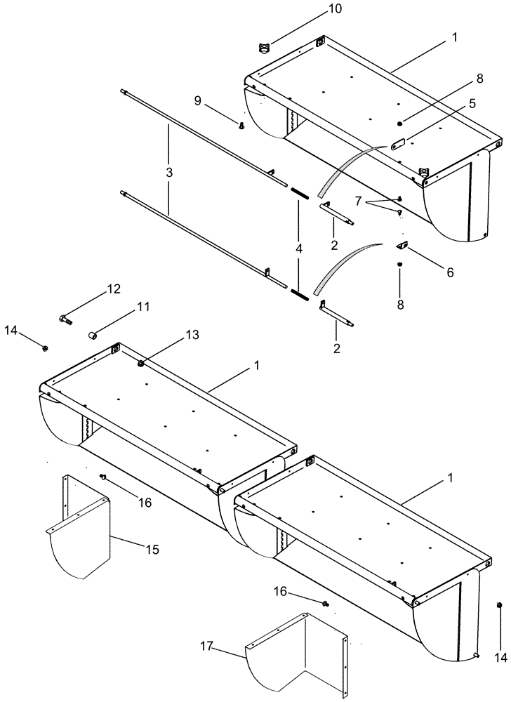 Схема запчастей Case IH CPX620 - (09D-07) - LID, BASKET - HINGE (16) - BASKET
