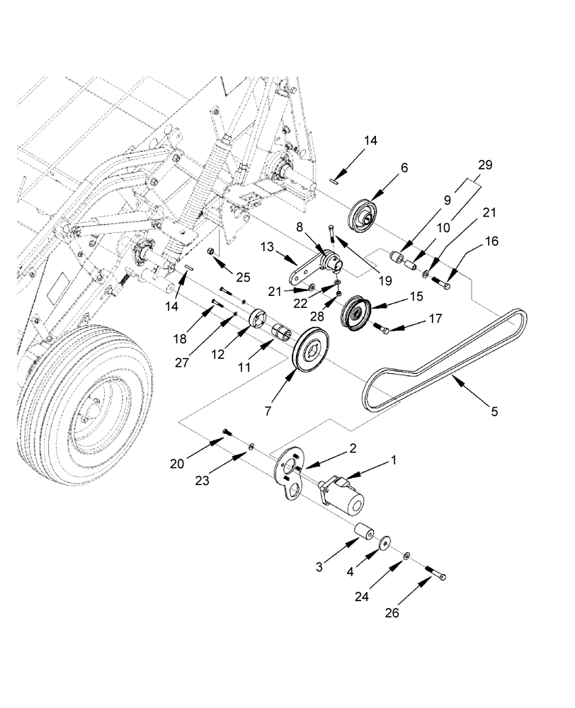 Схема запчастей Case IH 2016 - (20.13[02]) - PICKUP DRIVE, BELT TYPE [SWATHMASTER], P.I.N. PMN003045 [PNP002010] & AFTER (58) - ATTACHMENTS/HEADERS