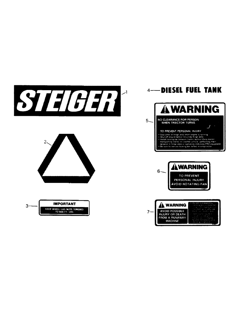 Схема запчастей Case IH ST450 - (09-04) - CHASSIS DECALS (13) - DECALS