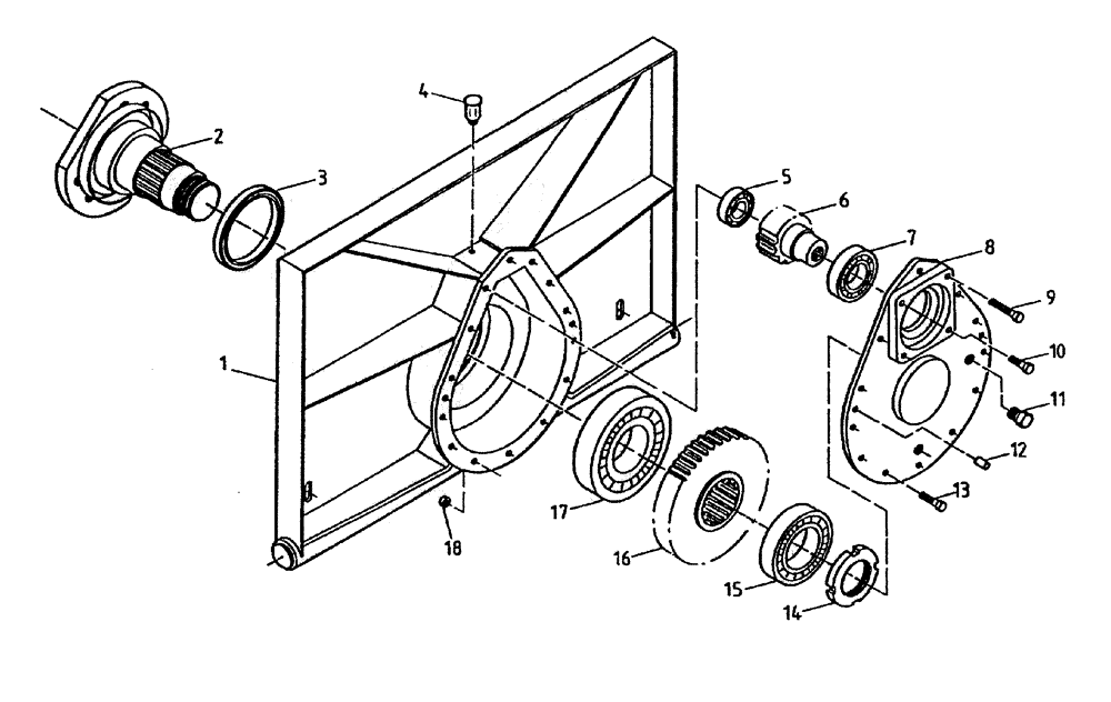 Схема запчастей Case IH 7700 - (A02-90A) - SWINGING KNIFE CHOPPER GEARBOX, SERIAL #8032 AND ONWARDS Mainframe & Functioning Components