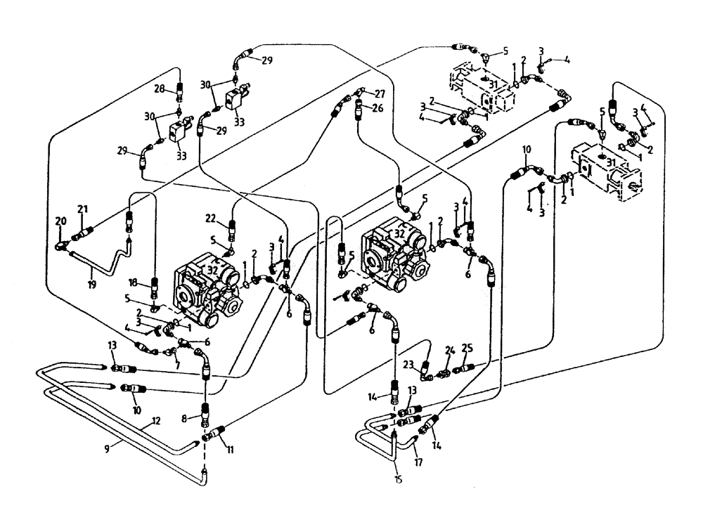Схема запчастей Case IH 7000 - (B06-67) - HYDRAULIC CIRCUIT (STANDARD TRANSMISSION 7000), (125/L10 Hydraulic Components & Circuits