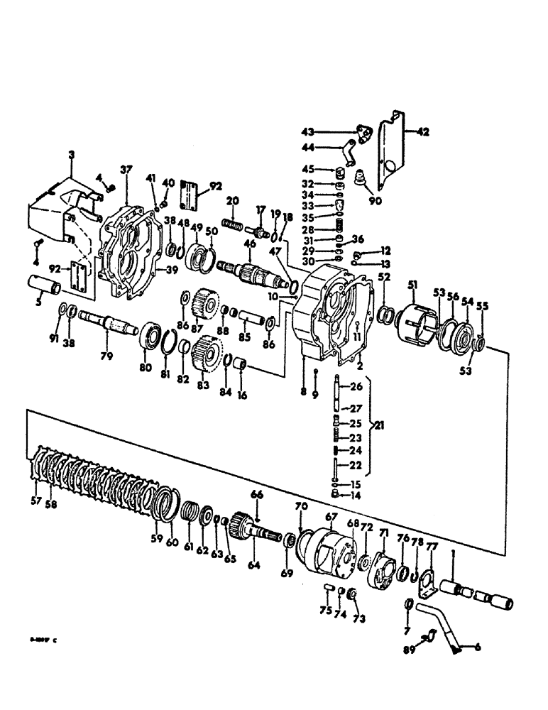 Схема запчастей Case IH 756 - (B-27) - POWER TRAIN, INDEPENDENT POWER TAKE-OFF, DUAL SPEED (03) - POWER TRAIN