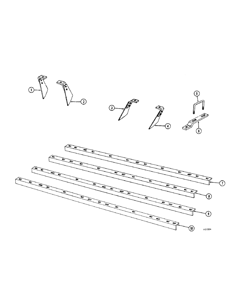 Схема запчастей Case IH WB-SERIES - (80) - HEAVY DUTY DISK SCRAPERS, FRONT AND REAR, 9-5/16 INCH SPACING, B139, B159 