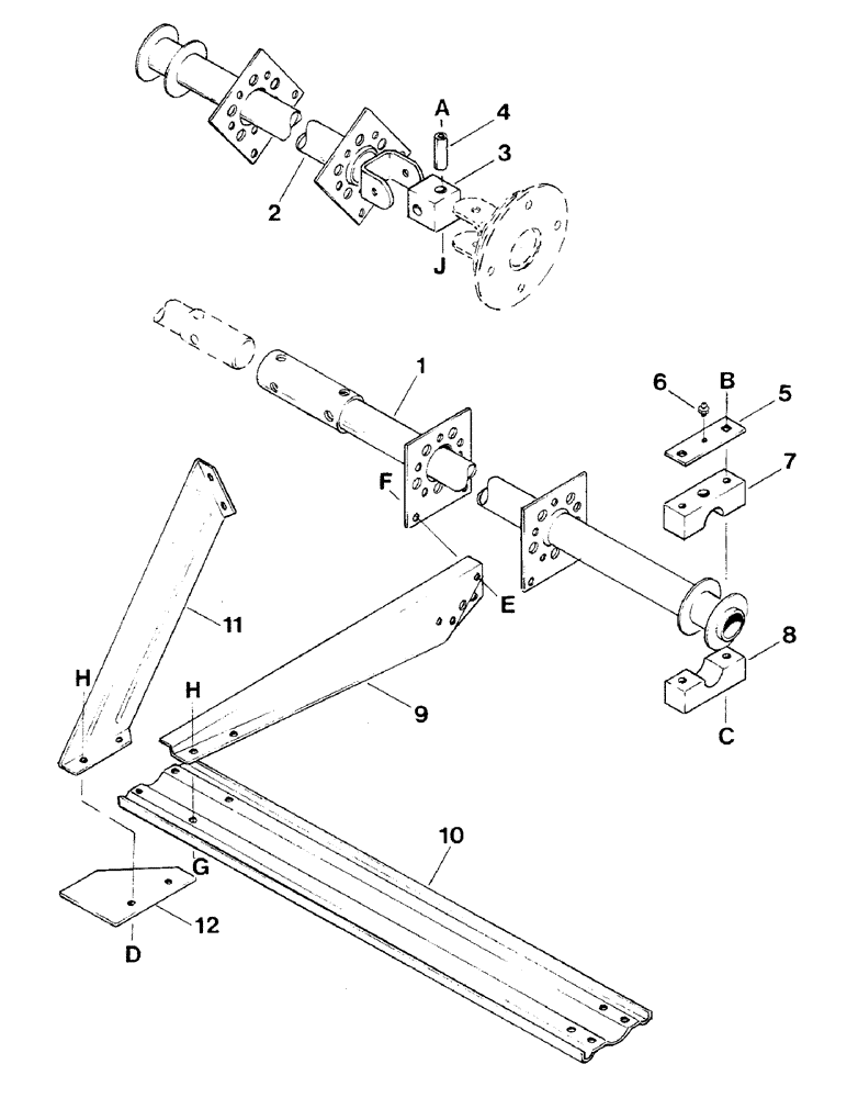 Схема запчастей Case IH 6000 - (9-42) - BAT REEL, 36 FOOT HEADER (09) - CHASSIS/ATTACHMENTS