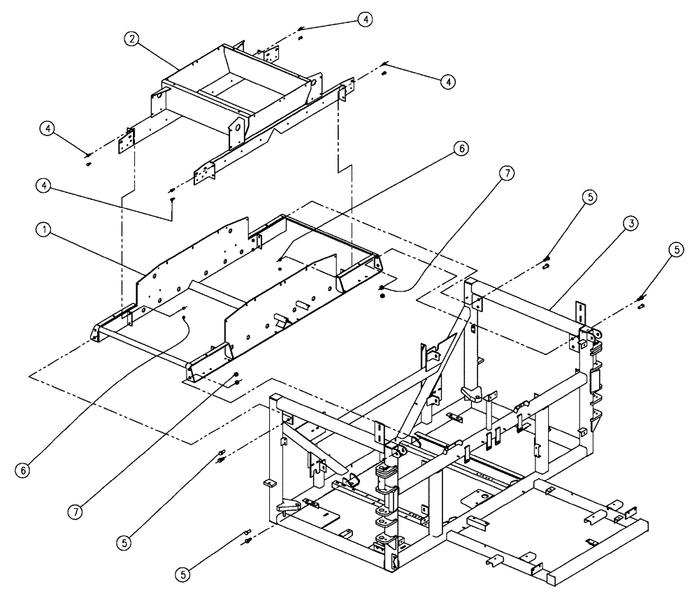 Схема запчастей Case IH 438 - (04-016) - FRAME GROUP, FLEX, 60’ & 70’ Boom Group