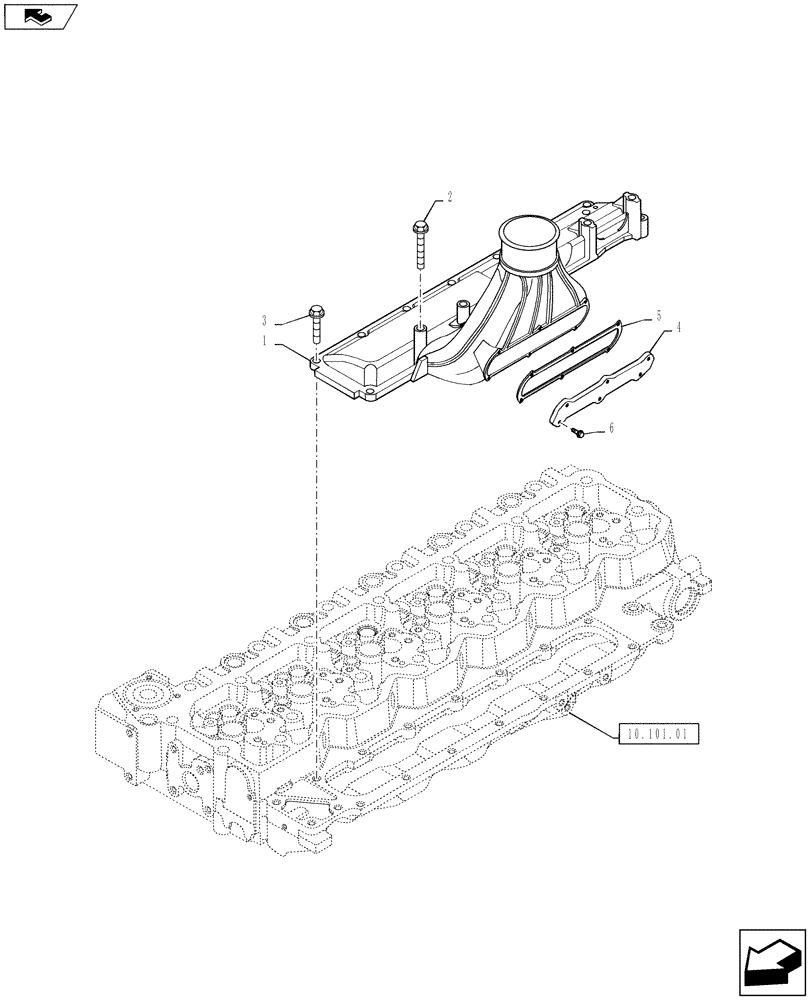 Схема запчастей Case IH PUMA 130 - (10.254.01) - INTAKE MANIFOLD (10) - ENGINE