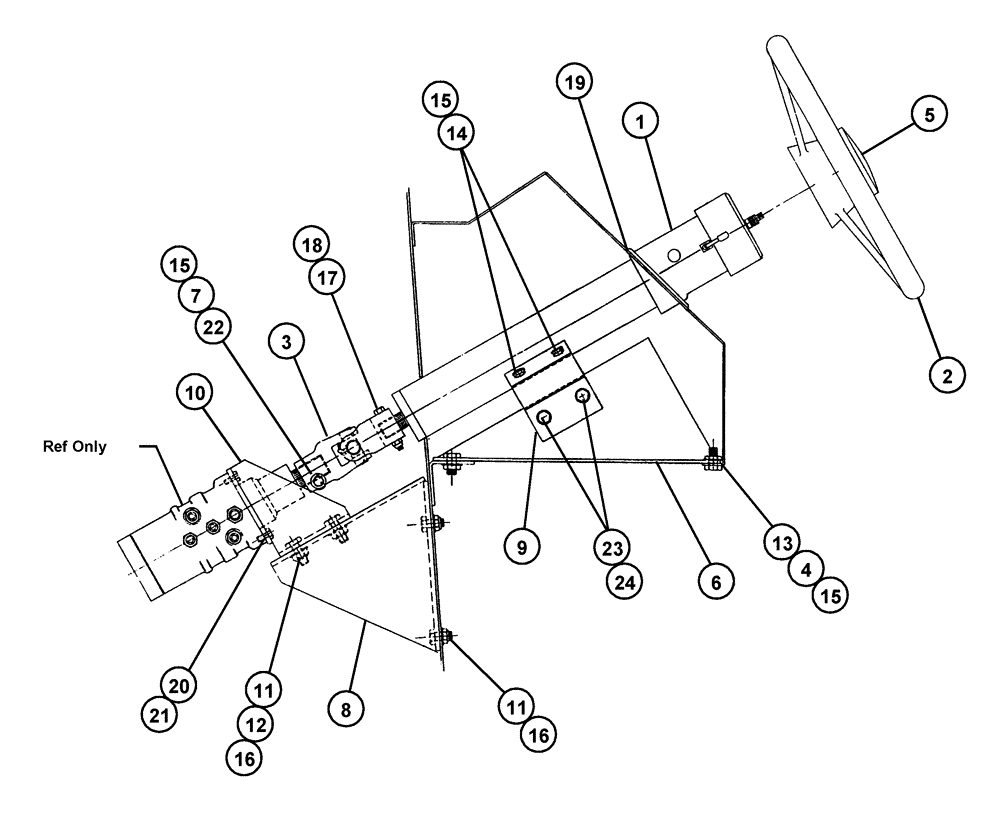 Схема запчастей Case IH 4375 - (01-003) - STEERING ASSEMBLY (10) - CAB