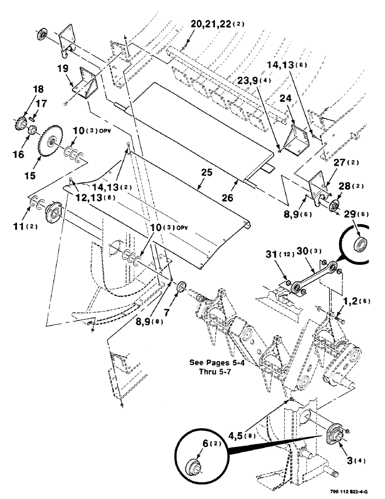 Схема запчастей Case IH 8590 - (05-02) - PACKER MOUNTING AND FEEDER ASSEMBLY, LOWER (13) - FEEDER
