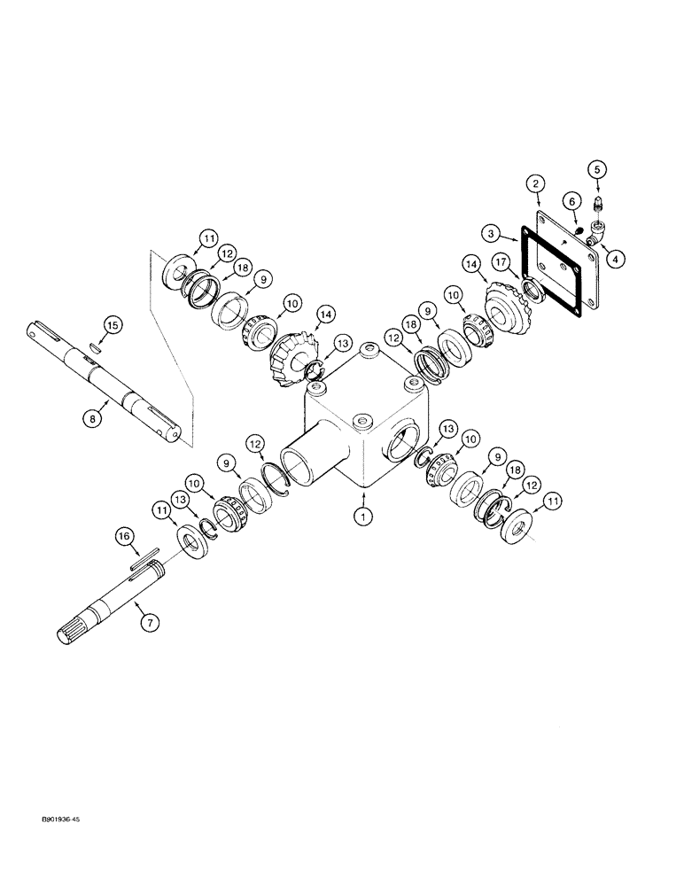 Схема запчастей Case IH 70 - (9-08) - GEARBOX, MODEL 70 PRIOR TO SERIAL NUMBER 4806, MODEL 80 PRIOR TO SERIAL NUMBER 7870 (09) - CHASSIS