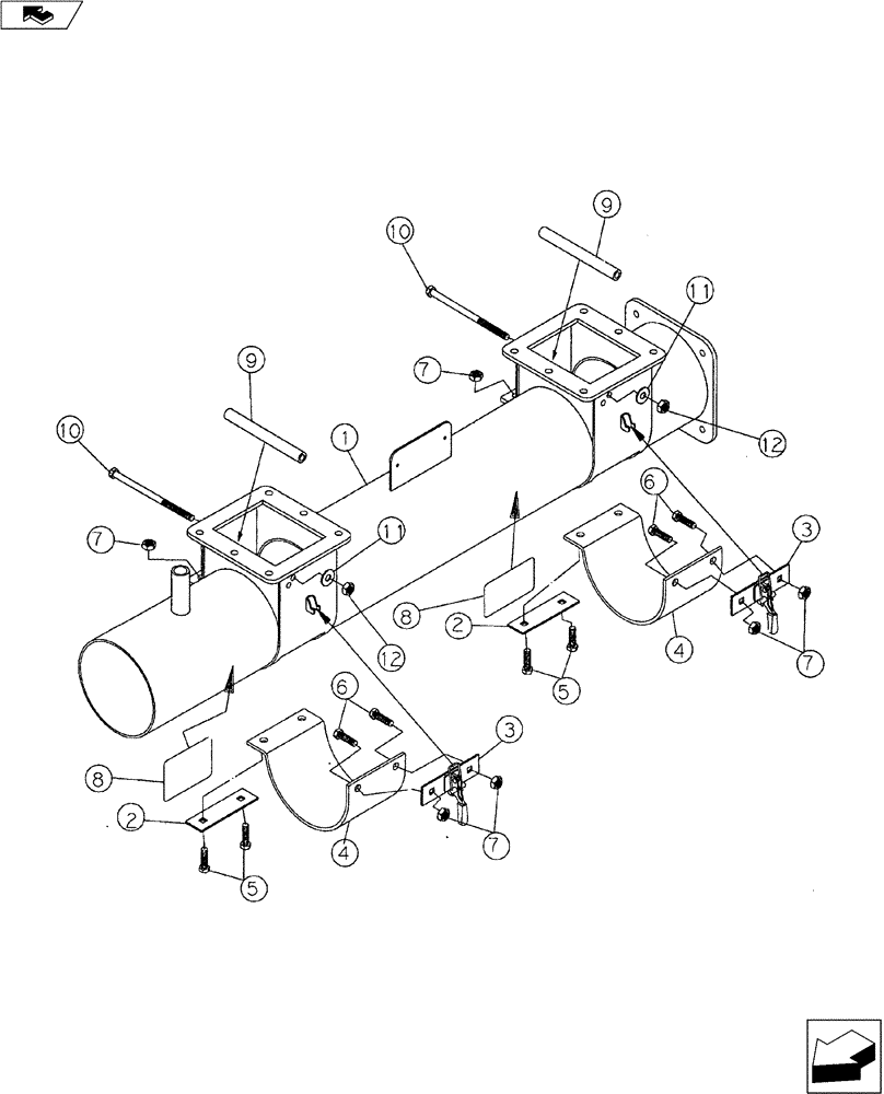 Схема запчастей Case IH 9000 - (75.100.02) - AIR TUBE ASSEMBLY (75) - SOIL PREPARATION