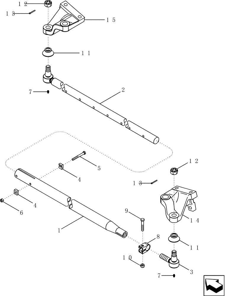 Схема запчастей Case IH 2577 - (41.106.02) - AXLE, ADJUSTABLE - TIE ROD, WITH DUAL STEERING CYLINDERS (41) - STEERING