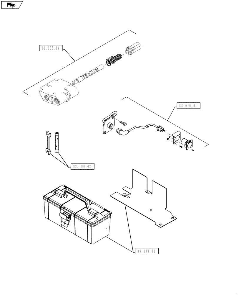 Схема запчастей Case IH PUMA 130 - (88.000.00) - PICTORIAL INDEX - ACCESSORIES (88) - ACCESSORIES