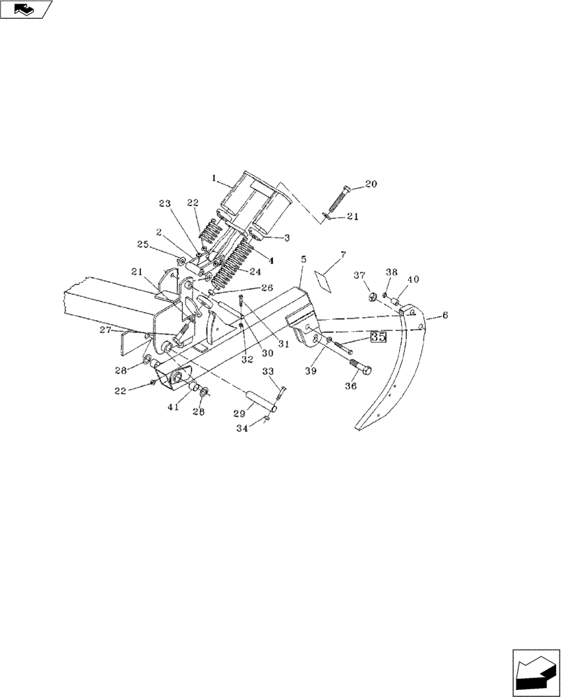 Схема запчастей Case IH 730 - (75.200.02) - AUTO-RESET ASSEMBLY (75) - SOIL PREPARATION