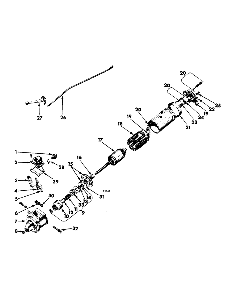 Схема запчастей Case IH B275 - (038) - ELECTRICAL SYSTEM, STARTER MOTOR (06) - ELECTRICAL SYSTEMS
