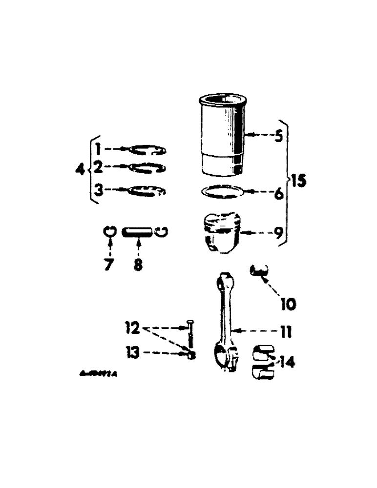 Схема запчастей Case IH C-135 - (C-06) - CONNECTING RODS, PISTONS AND CYLINDER SLEEVES 