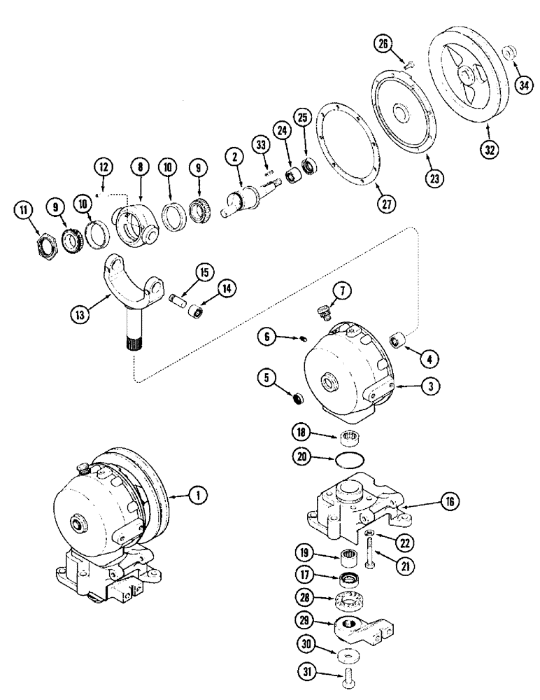 Схема запчастей Case IH 1020 - (9B-12) - KNIFE DRIVE BOX ASSEMBLY (09) - CHASSIS/ATTACHMENTS