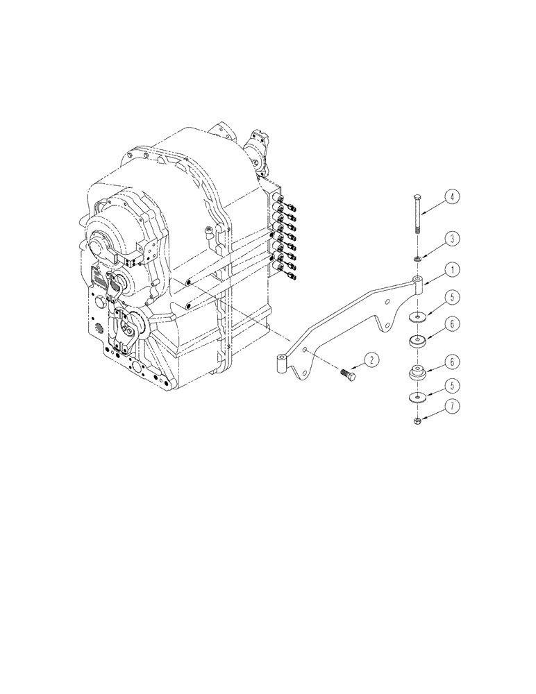 Схема запчастей Case IH STX325 - (06-09) - TRANSMISSION MOUNTING, POWER SHIFT TRANSMISSION (06) - POWER TRAIN