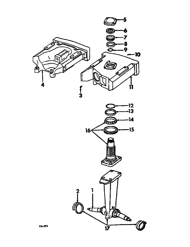 Схема запчастей Case IH 1026 - (14-02) - SUSPENSION, FRONT AXLE AND BOLSTER Suspension