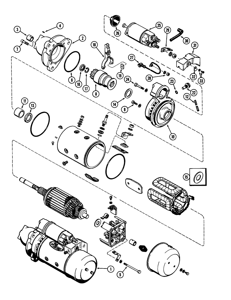 Схема запчастей Case IH 1896 - (4-084) - A162469 STARTER ASSEMBLY (04) - ELECTRICAL SYSTEMS