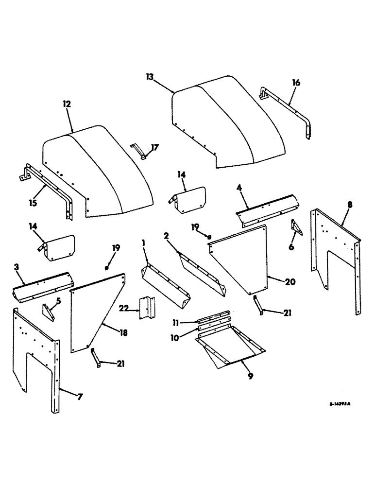 Схема запчастей Case IH 234 - (C-06) - HUSKER, HUSKER HOPPER DEFLECTOR, HOODS & SHIELDS (58) - ATTACHMENTS/HEADERS
