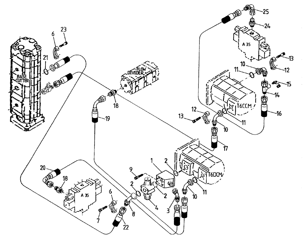 Схема запчастей Case IH 7700 - (B05[47A]) - HYDRAULIC CIRCUIT {HAGGLUNDS} Hydraulic Components & Circuits
